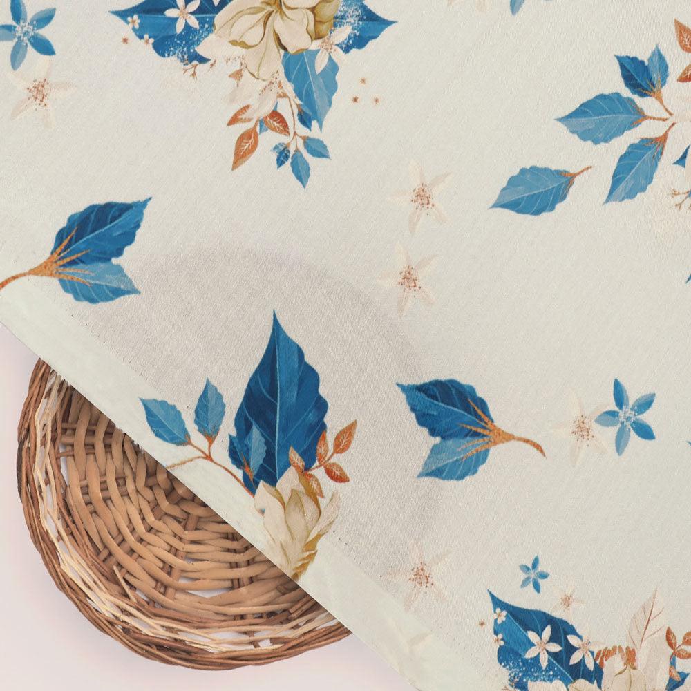 Flower On Ocean Blue Digital Printed Fabric - Rayon – ra 0 ta07233p1 110 flower on ocean blue digital printed fabric rayon 3
