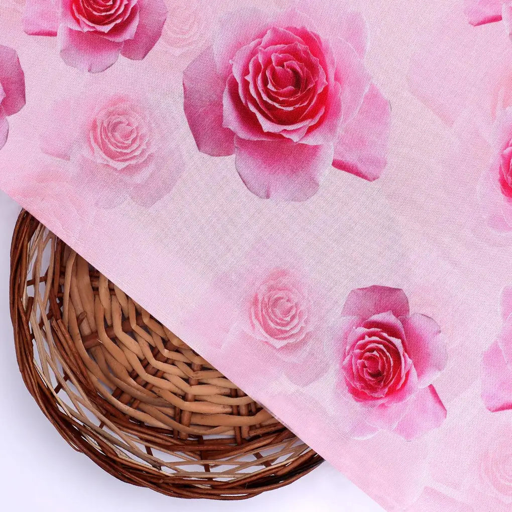 Pinkish Rose Allover Digital Printed Fabric  - Rayon – ra 0 ta07250p1 110 pinkish rose allover digital printed fabric rayon 2