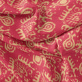Tribal Prints On Carrot Red Digital Printed Fabric  - Rayon – ra 0 ta07544 110 tribal prints on carrot red digital printed fabric rayon 3