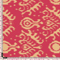 Tribal Prints On Carrot Red Digital Printed Fabric  - Rayon – ra 0 ta07544 110 tribal prints on carrot red digital printed fabric rayon 4