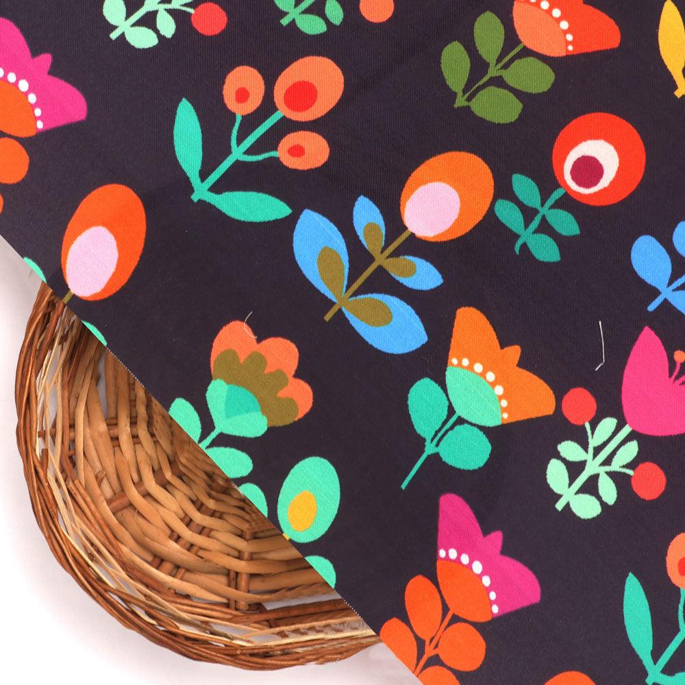 Sketchy Flowers Pattern Digital Printed Fabric - Rayon – ra 0 ta07617 110 sketchy flowers pattern digital printed fabric rayon 2