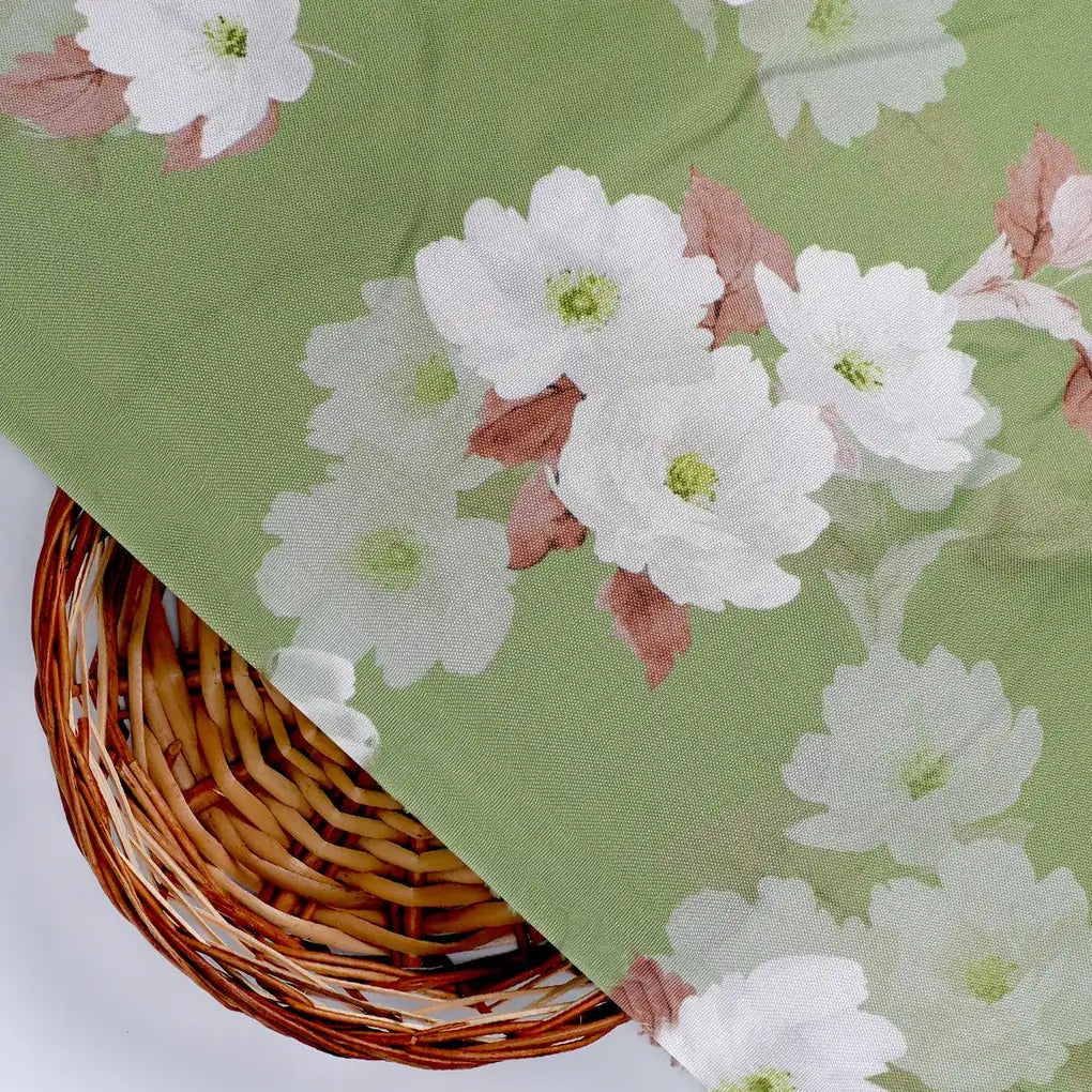 Lovely White Rose Digital Printed Fabric - Rayon – ra 0 ta08334p4 110 lovely white rose digital printed fabric rayon 2