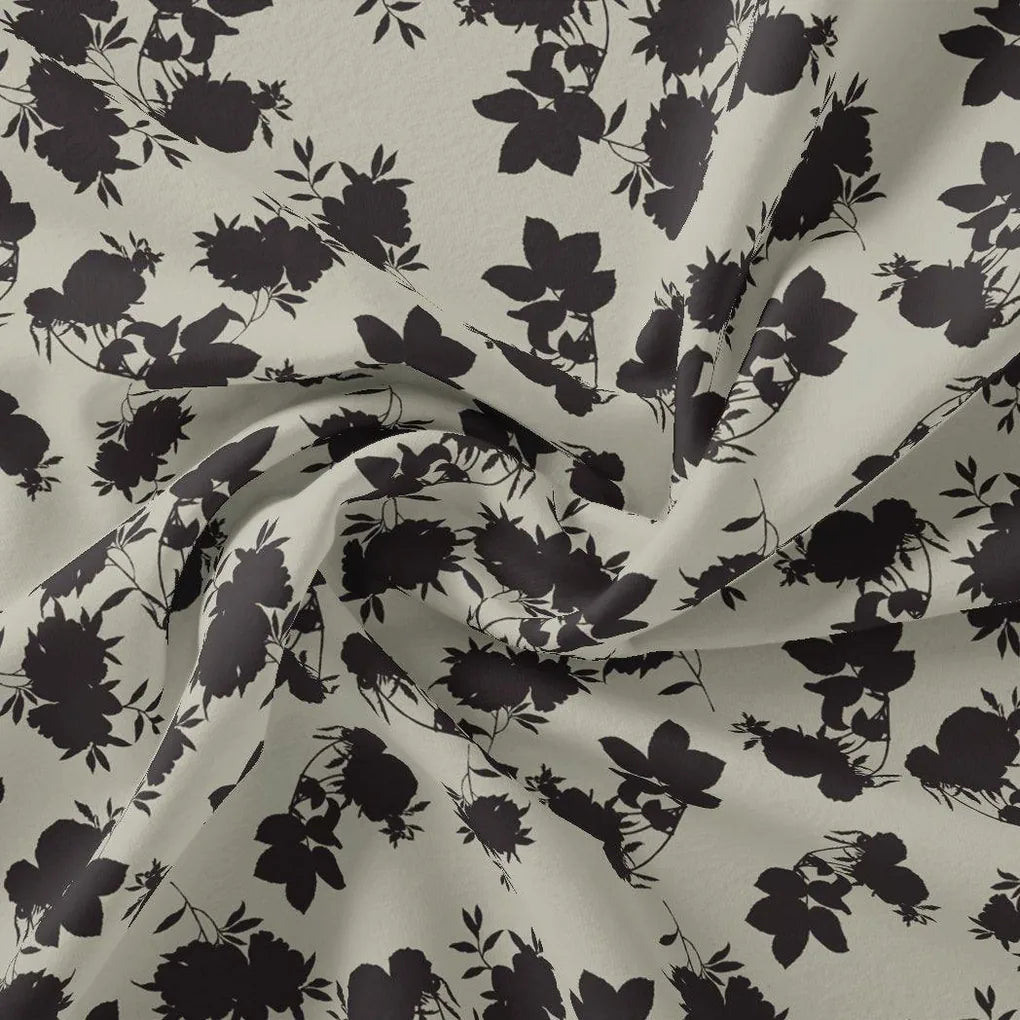 Black Floral Flower Digital Printed Fabric - Rayon – ra 0 ta08505 110 black floral flower digital printed fabric rayon 3