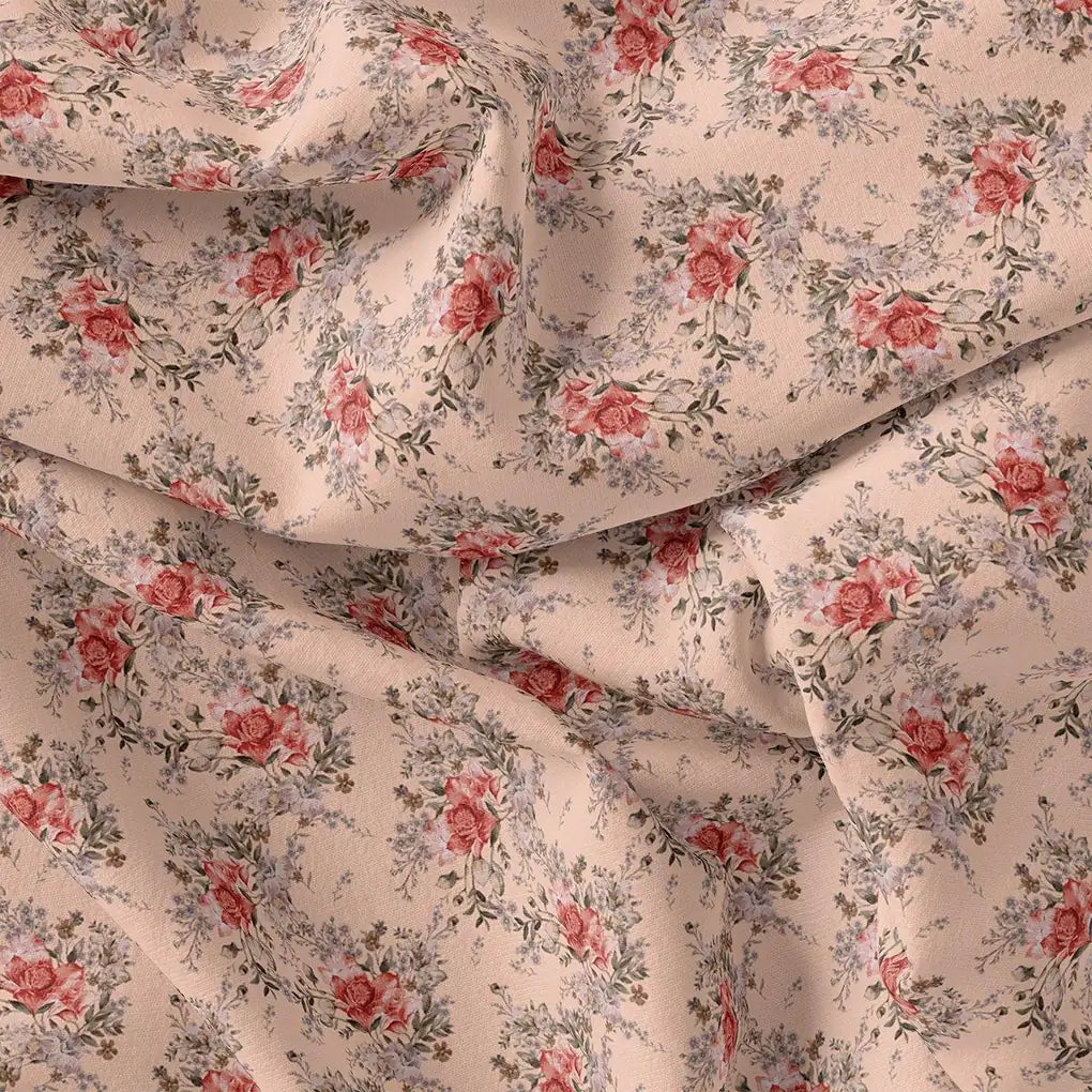 Beautiful Seamless Red Poppy Flower Digital Printed Fabric - Rayon – ra 0 ta08506 110 beautiful seamless red poppy flower digital printed fabric rayon 3
