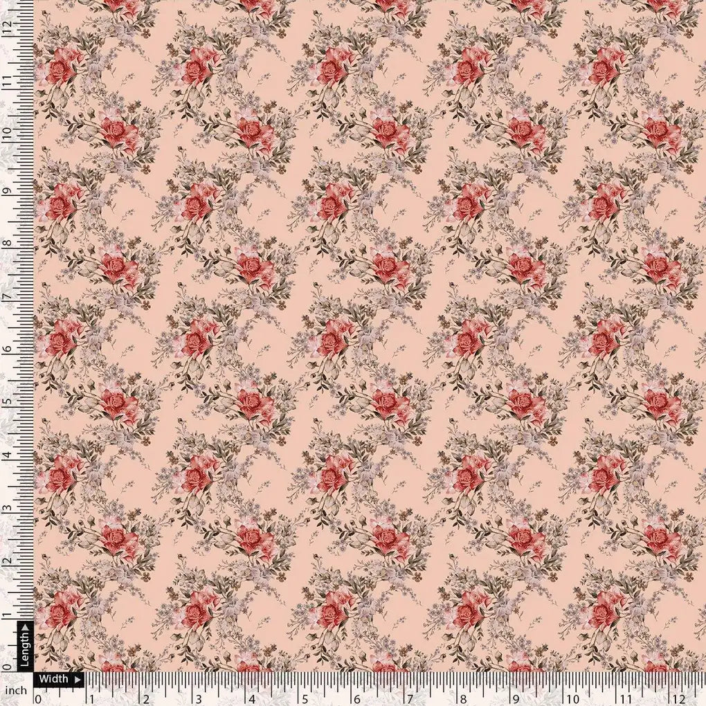 Beautiful Seamless Red Poppy Flower Digital Printed Fabric - Rayon – ra 0 ta08506 110 beautiful seamless red poppy flower digital printed fabric rayon 4