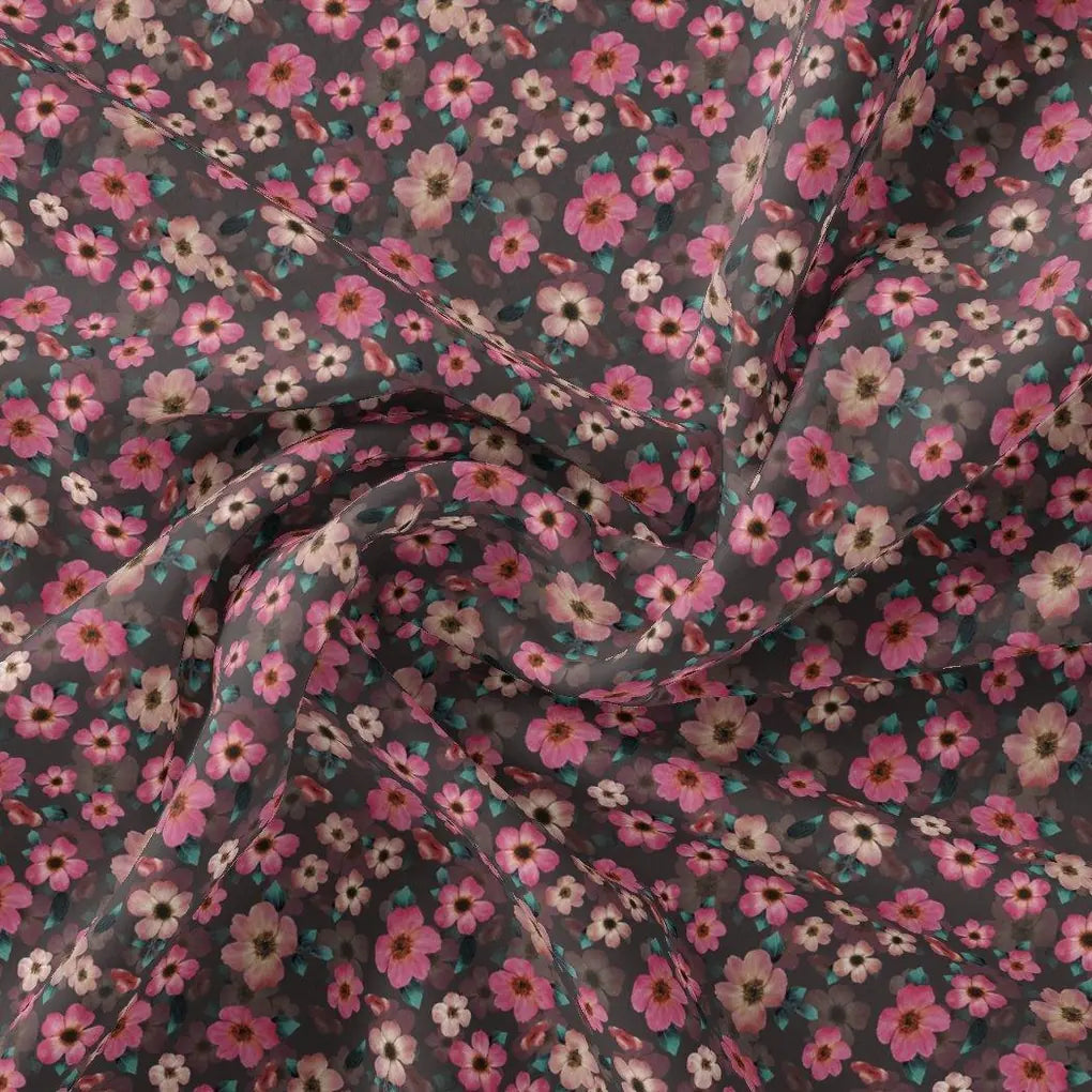 Buttercup Pink Floral Digital Printed Fabric - Rayon – ra 0 ta08551 110 buttercup pink floral digital printed fabric rayon 3