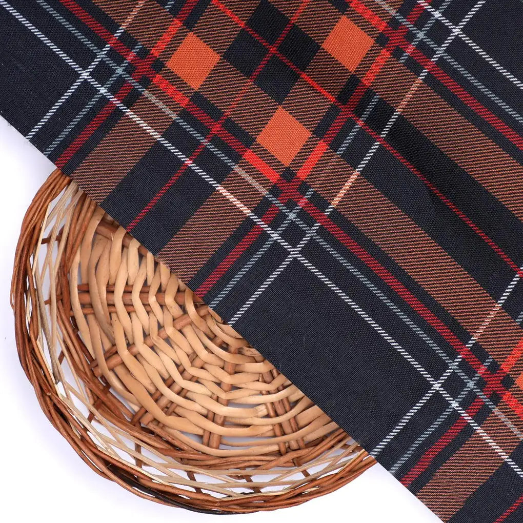 Morden Browny Checkered Digital Printed Fabric - Rayon – ra 0 ta08597 110 morden browny checkered digital printed fabric rayon 2