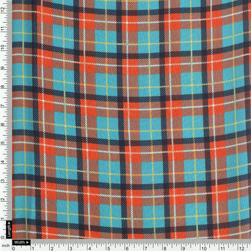 Mini Check Patterns Digital Printed Fabric - Rayon – ra 0 ta08598 110 mini check patterns digital printed fabric rayon 4
