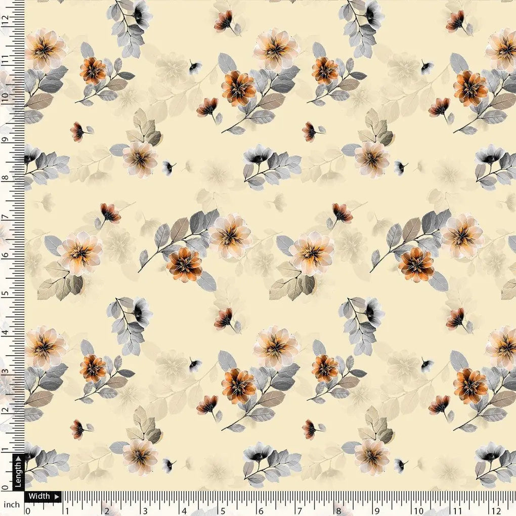 Beautiful Anemone Flower Bunch Digital Printed Fabric - Rayon – ra 0 ta08728p11 110 beautiful anemone flower bunch digital printed fabric rayon 4