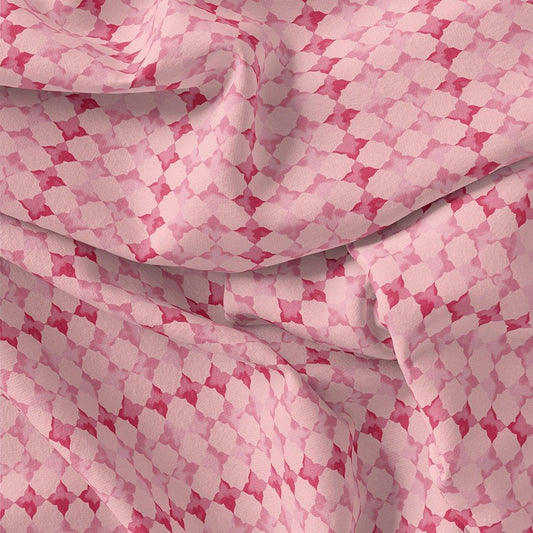 Lattice Star Patterns Digital Printed Fabric - Rayon - FAB VOGUE Studio®