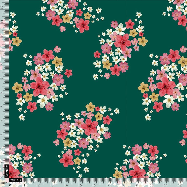 Hawaiian Tiny Colourful Chintz Digital Printed Fabric - Rayon - FAB VOGUE Studio®