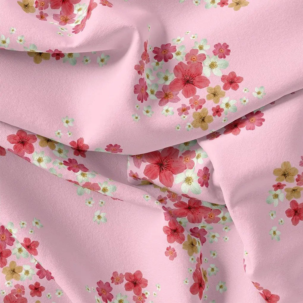 Lovely Pinkish Chintz Flower Digital Printed Fabric - Rayon – ra 0 ta08746p2 110 lovely pinkish chintz flower digital printed fabric rayon 3