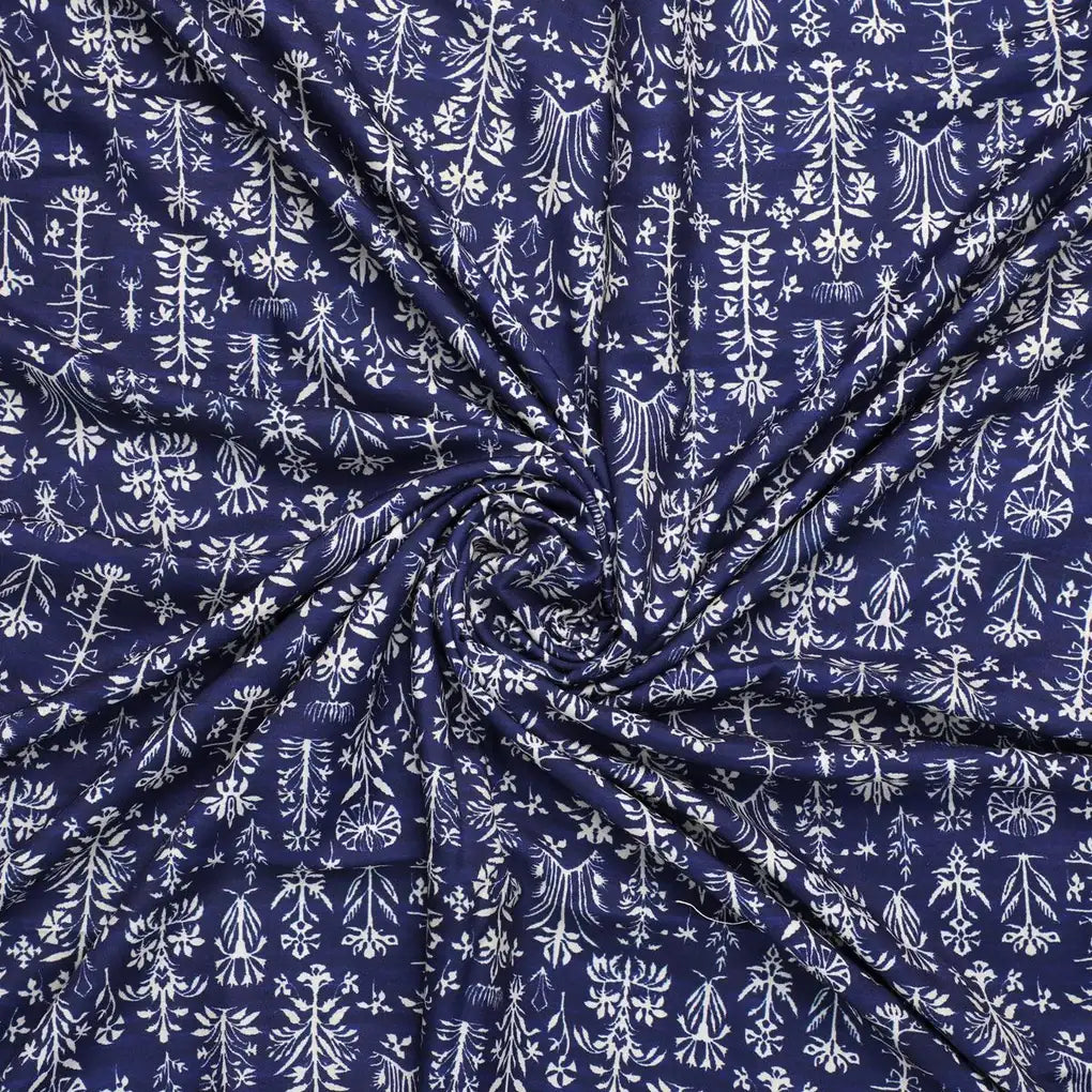 Decorative Floral Vintage Art Digital Printed Fabric - Rayon – ra 0 ta08751 110 decorative floral vintage art digital printed fabric rayon 1