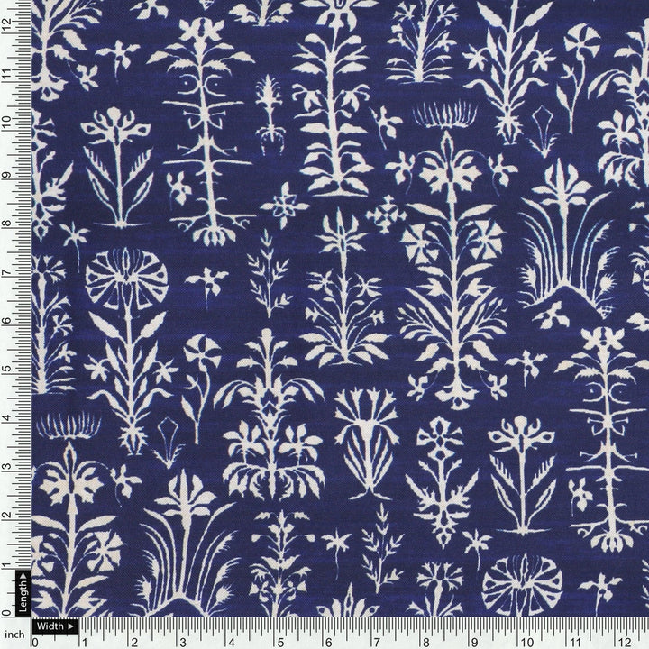 Decorative Floral Vintage Art Digital Printed Fabric - Rayon - FAB VOGUE Studio®