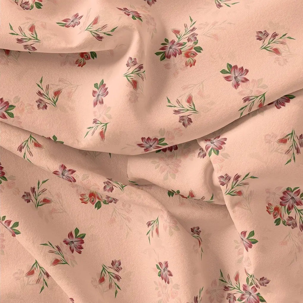 Lovely Pink Orchid Bunch Digital Printed Fabric - Rayon – ra 0 ta08792 110 lovely pink orchid bunch digital printed fabric rayon 3