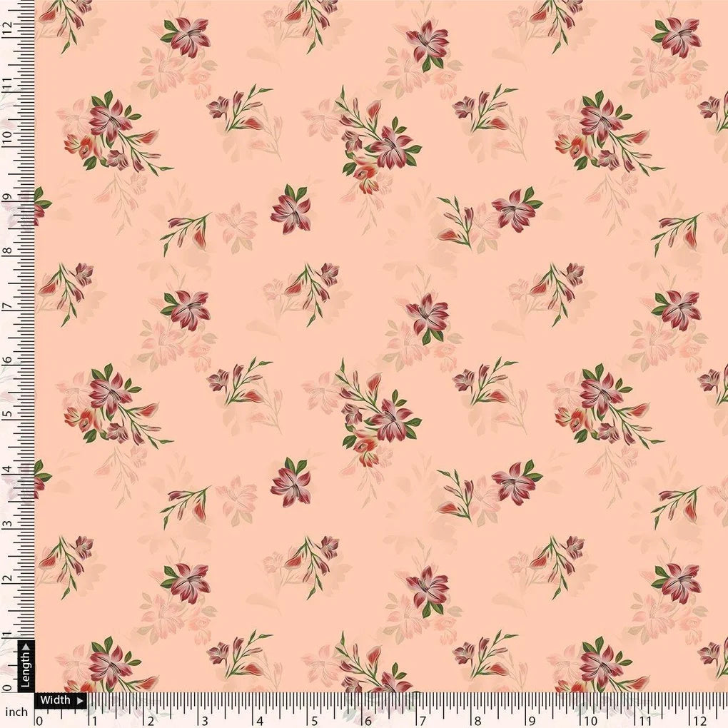 Lovely Pink Orchid Bunch Digital Printed Fabric - Rayon – ra 0 ta08792 110 lovely pink orchid bunch digital printed fabric rayon 4
