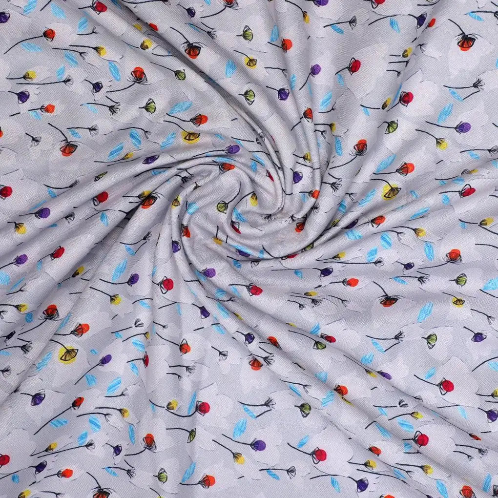 Colourful Flower Chintz With Small Leaves Digital Printed Fabric - Rayon – ra 0 ta08798 110 colourful flower chintz with small leaves digital printed fabric rayon 1