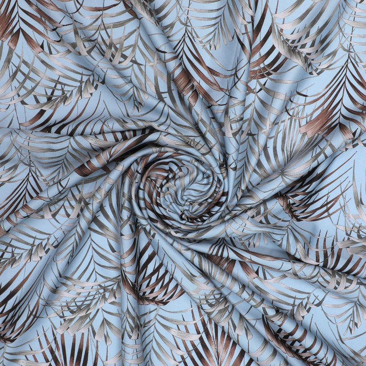 Tropical Garden Leaves Digital Printed Fabric - Rayon - FAB VOGUE Studio®