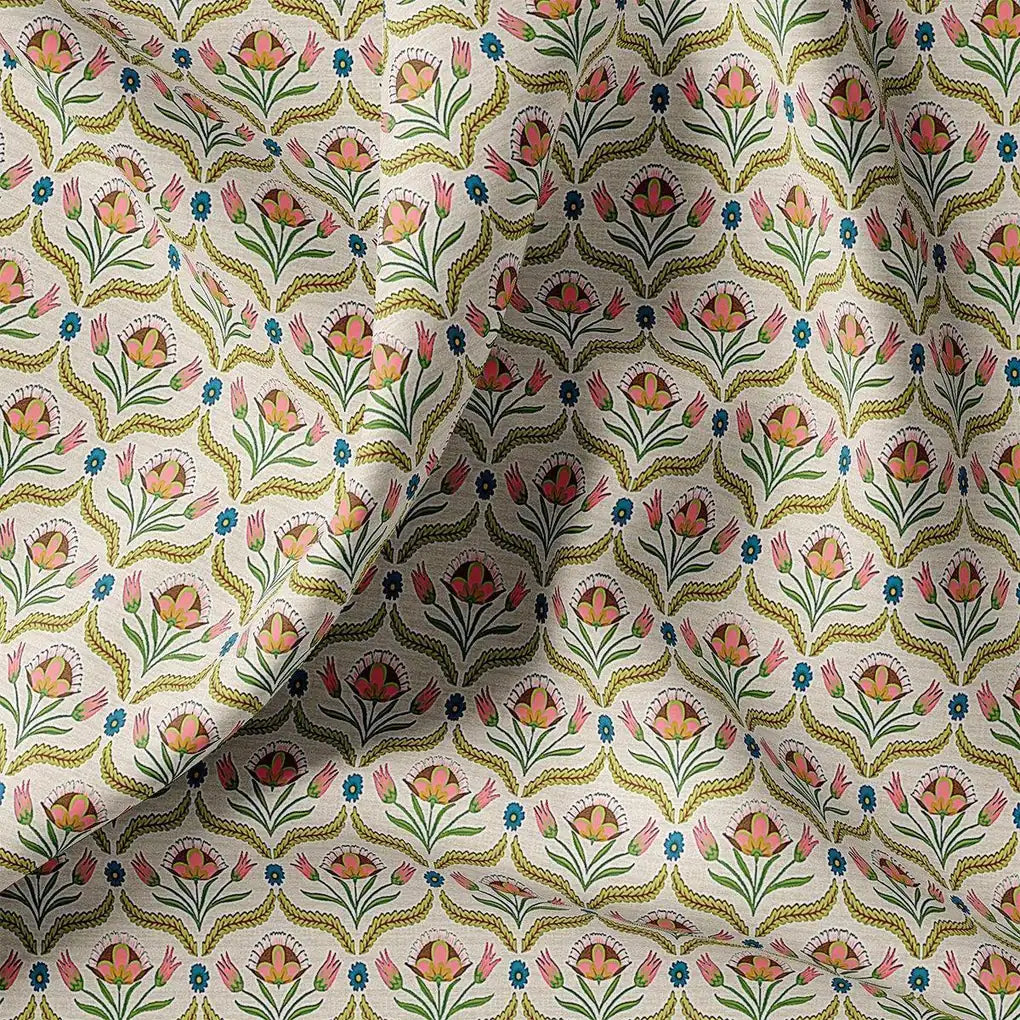 Green Leaves With Flower Digital Printed Fabric – ra 0 ta0957 110 green leaves with flower digital printed fabric 2