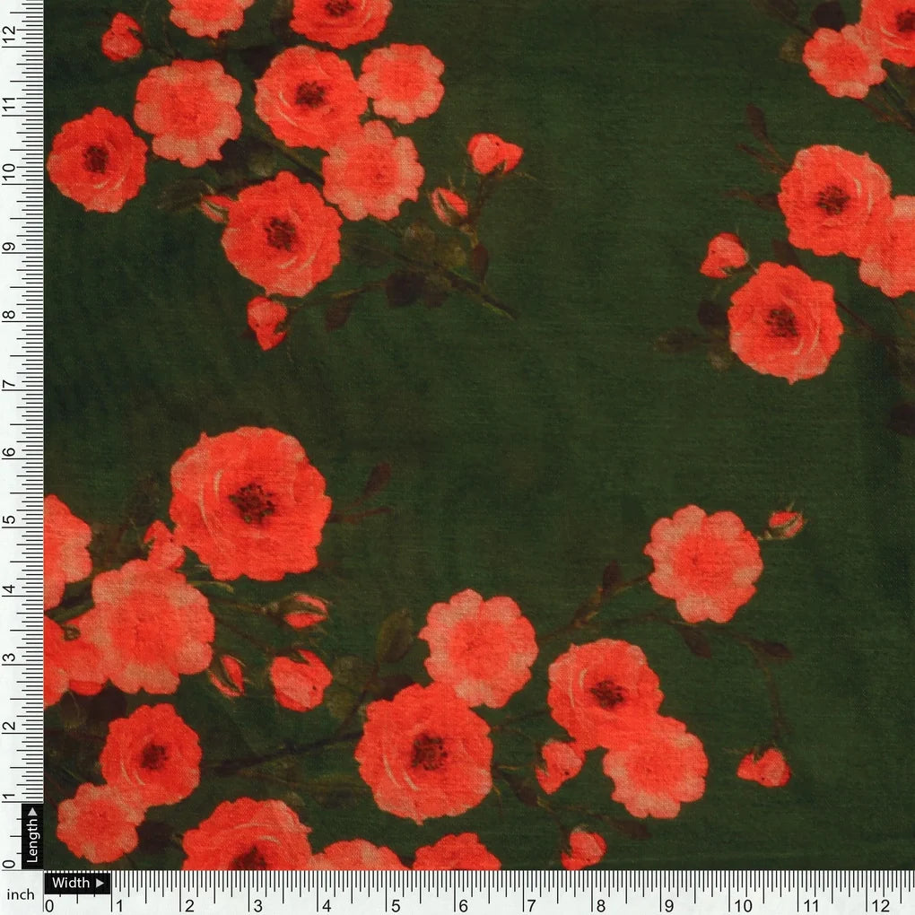 Tusser Silk Digital Printed Fabric in Beautiful Floral & Ditsy Patterns – ts 0 fvs20229 110 tusser silk digital printed fabric in beautiful floral and ditsy patterns 4