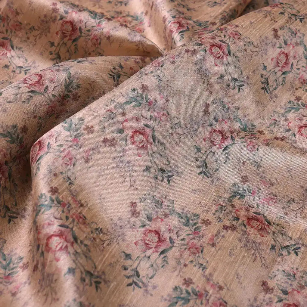 Big Floral Chintz Allover Digital Printed Fabric  - Tusser Silk – ts 0 ma012925 110 big floral chintz allover digital printed fabric tusser silk 3