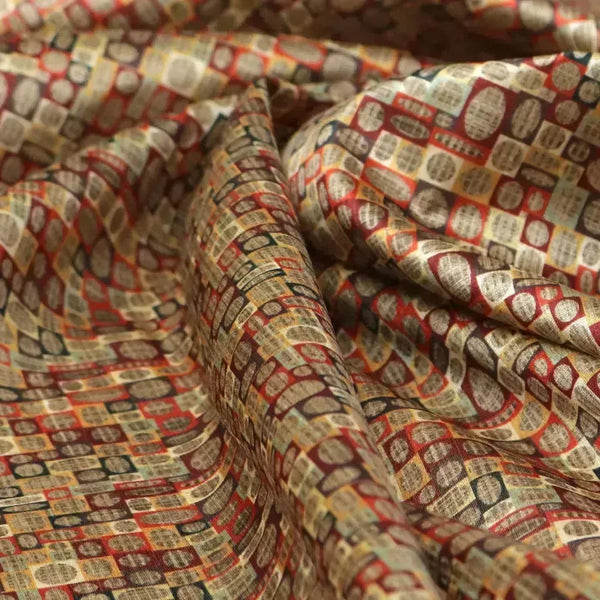 Cream and Orange Dabu Digital Printed Fabrics – ts 0 ma01504 108 cream and orange dabu digital printed fabrics 2 - alternate view