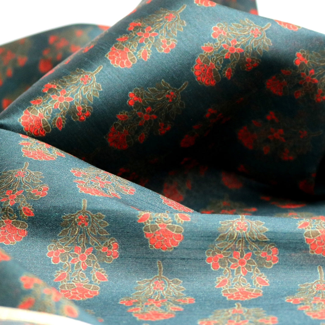 Floral Dabu Digital Printed Fabrics - FAB VOGUE Studio®