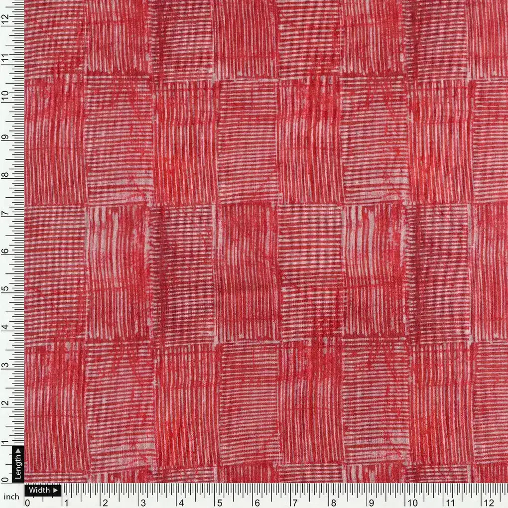 Checkes Textured Red And White Digital Printed Fabric - Tusser Silk – ts 0 ma02235 110 checkes textured red and white digital printed fabric tusser silk 4