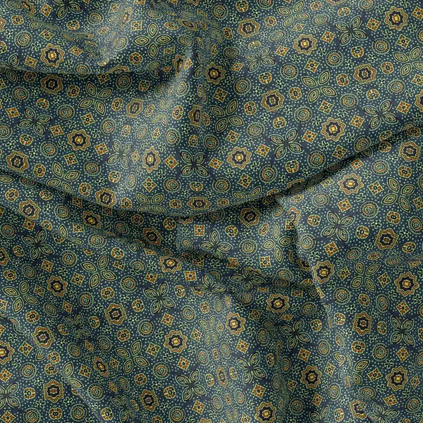 Stylized Medallion Motif Digital Printed Fabric - Tusser Silk – ts 0 ma0250 110 stylized medallion motif digital printed fabric tusser silk 1