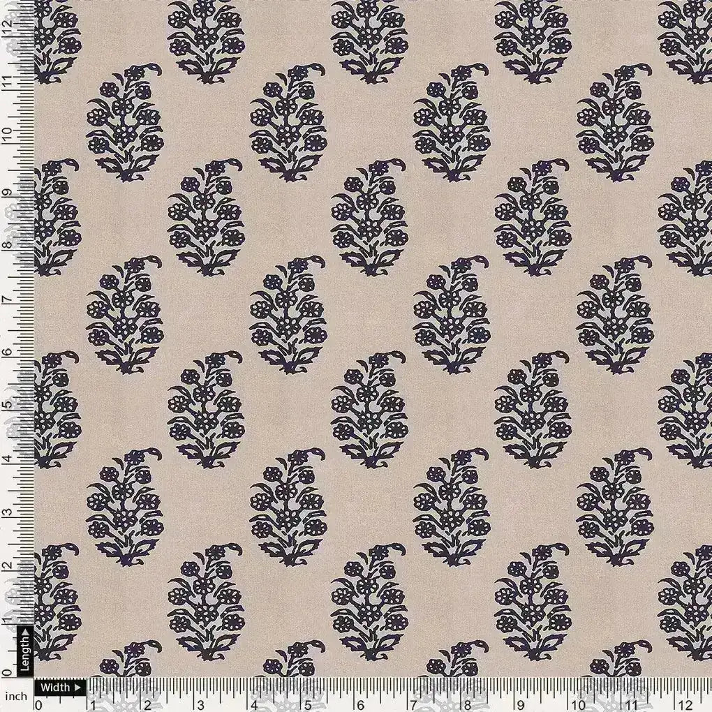Block Print Motif Digital Printed Fabric - Tusser Silk – ts 0 ma03105p4 110 block print motif digital printed fabric tusser silk 4