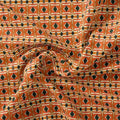 Orange Abstract Repeat Motif Digital Printed Fabric - Tusser Silk – ts 0 ma03322p2 110 orange abstract repeat motif digital printed fabric tusser silk 1