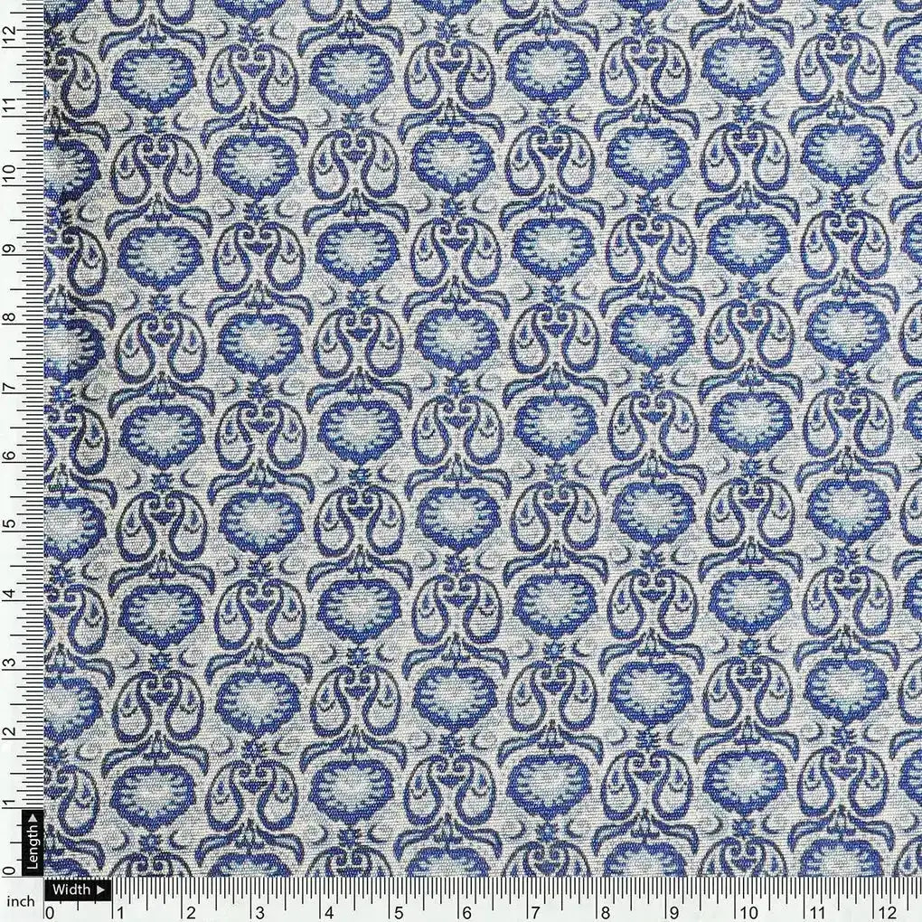 Tiny Blue Motif Allover Digital Printed Fabric - Tusser Silk – ts 0 ma0405 110 tiny blue motif allover digital printed fabric tusser silk 4