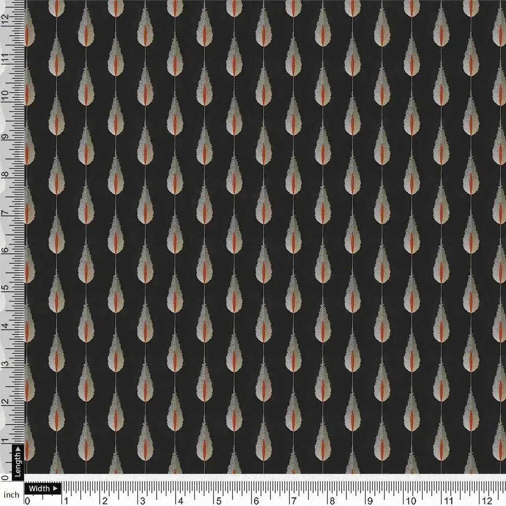 Feather Stripes Digital Printed Fabric - Tusser Silk – ts 0 ma05232 110 feather stripes digital printed fabric tusser silk 4