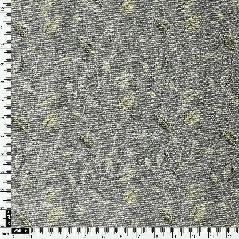 Brown Leaves With Stalk Digital Printed Fabric - Tusser Silk – ts 0 ma06380 110 brown leaves with stalk digital printed fabric tusser silk 4