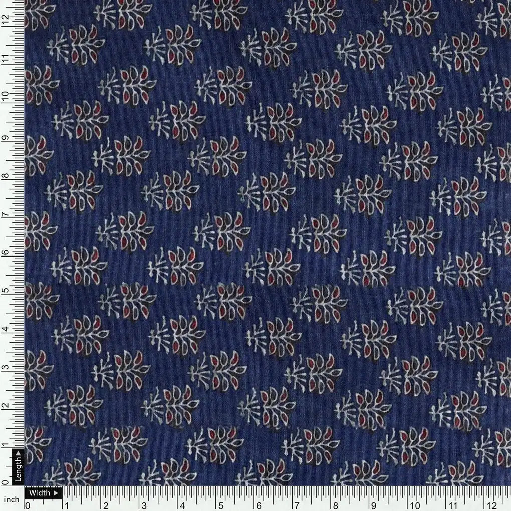 Lovely Blue Port Tree Leaves Digital Printed Fabric - Tusser Silk – ts 0 ma0669 110 lovely blue port tree leaves digital printed fabric tusser silk 4