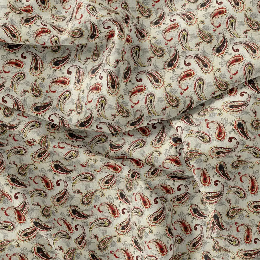 Hand Painted Look Motif Digital Printed Fabric - Tusser Silk – ts 0 ma08461 110 hand painted look motif digital printed fabric tusser silk 3