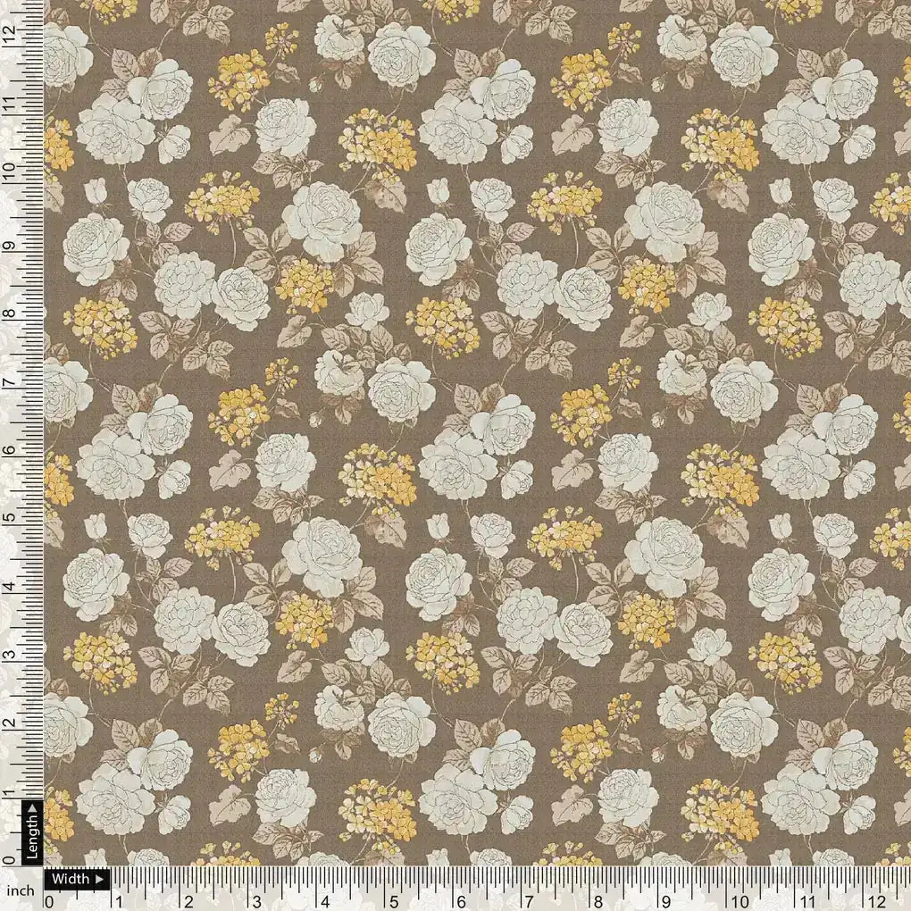 Beautiful Floral Vine Over Brown Base Digital Printed Fabric – ts 0 ma09110 110 beautiful floral vine over brown base digital printed fabric 4