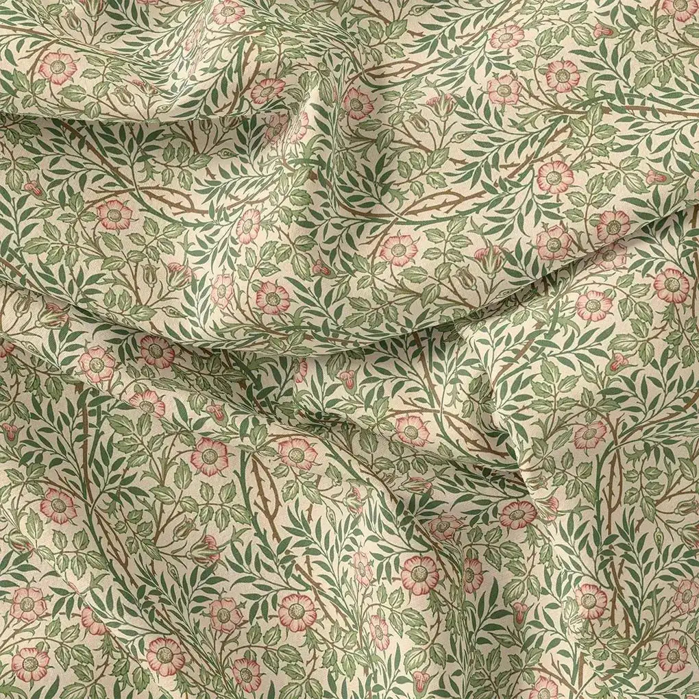 Western Flowers Small Leaves Digital Printed Fabric - Tusser Silk – ts 0 ta 05994 110 western flowers small leaves digital printed fabric tusser silk 2