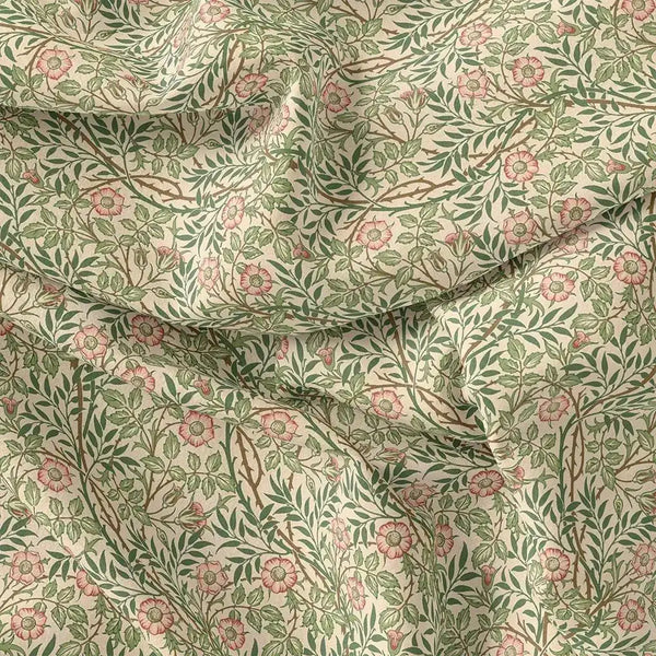 Western Flowers Small Leaves Digital Printed Fabric - Tusser Silk – ts 0 ta 05994 110 western flowers small leaves digital printed fabric tusser silk 2 - alternate view
