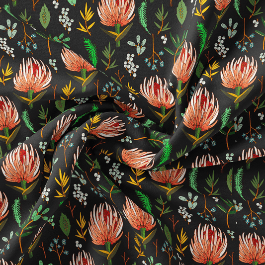 Lovely Lotus Digital Printed Fabric - FAB VOGUE Studio®