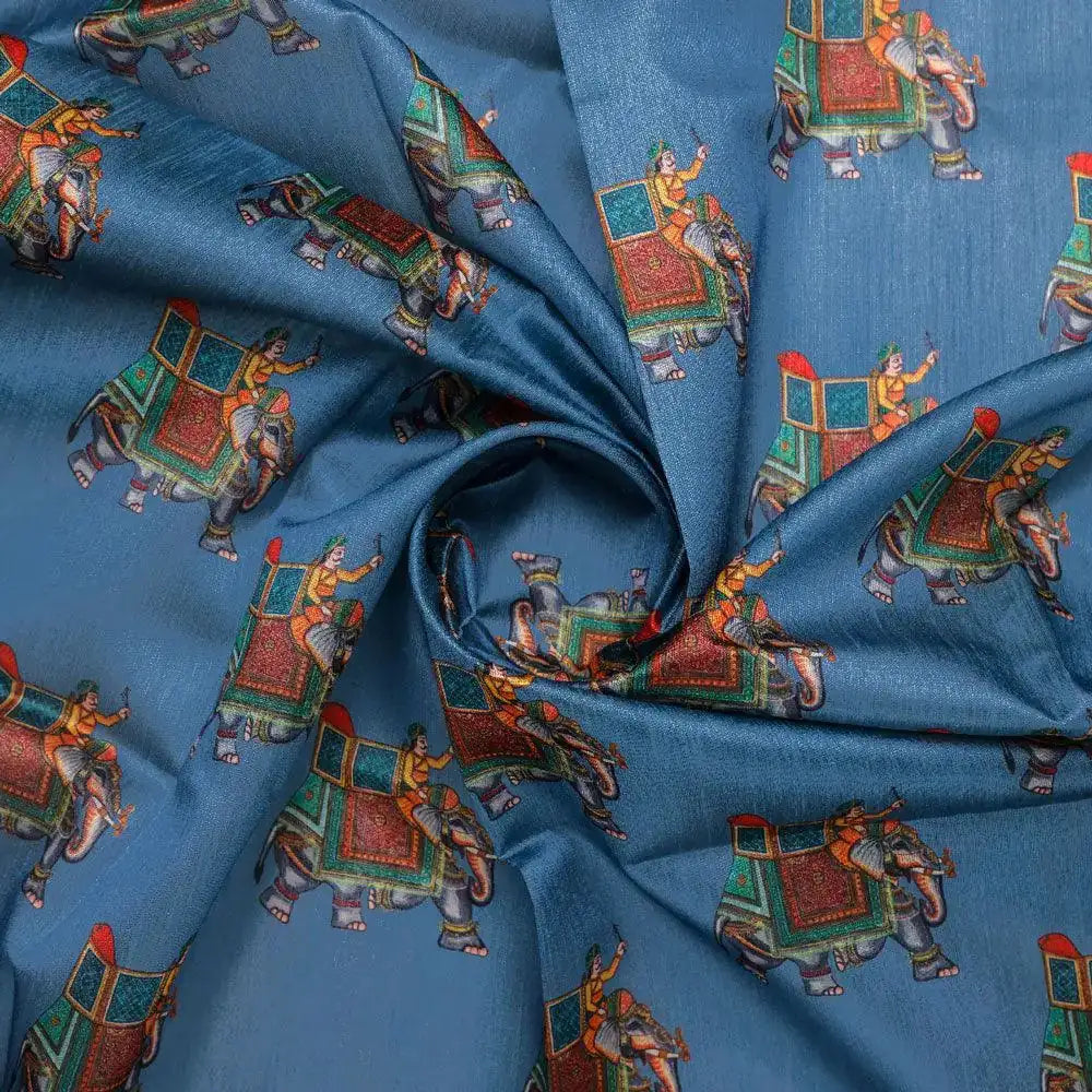 Traditional Elephant Motif Digital Printed Fabric – ts 0 ta01133 110 traditional elephant motif digital printed fabric 1