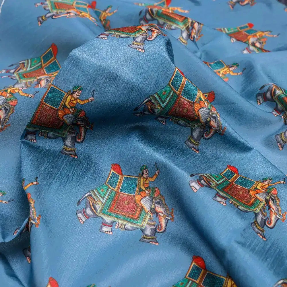Traditional Elephant Motif Digital Printed Fabric – ts 0 ta01133 110 traditional elephant motif digital printed fabric 3