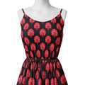 Beautiful Red Floral Over Dark Blue Base Printed Fabric – ts 0 ta01245 110 beautiful red floral over dark blue base printed fabric 2
