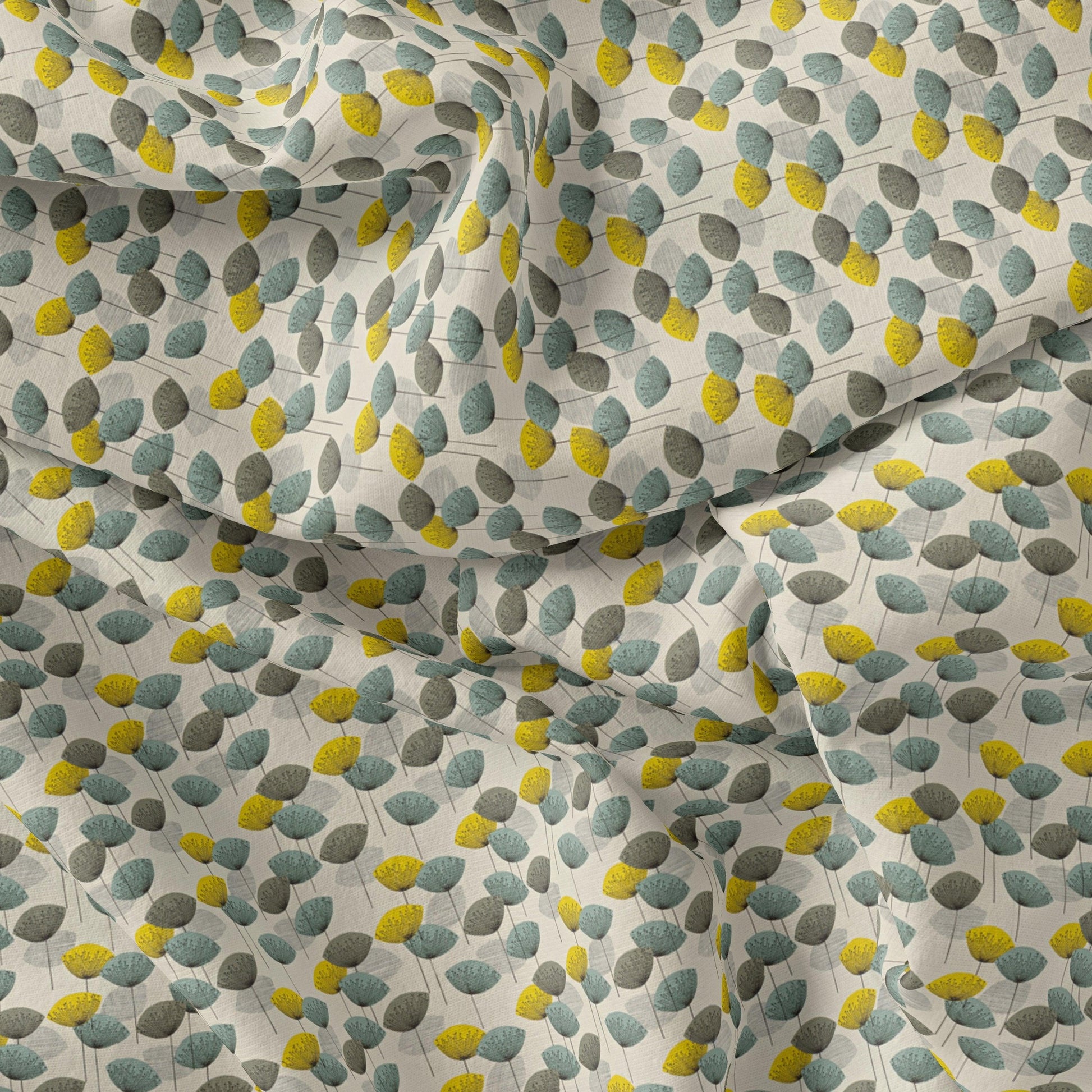 Tiny Beautiful Galliano Colour Flower Digital Printed Fabric - Tusser Silk - FAB VOGUE Studio®