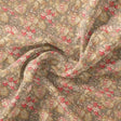 Decorative Leaves With Chiku Brown Digital Printed Fabric - Tusser Silk – ts 0 ta05682 110 decorative leaves with chiku brown digital printed fabric tusser silk 1