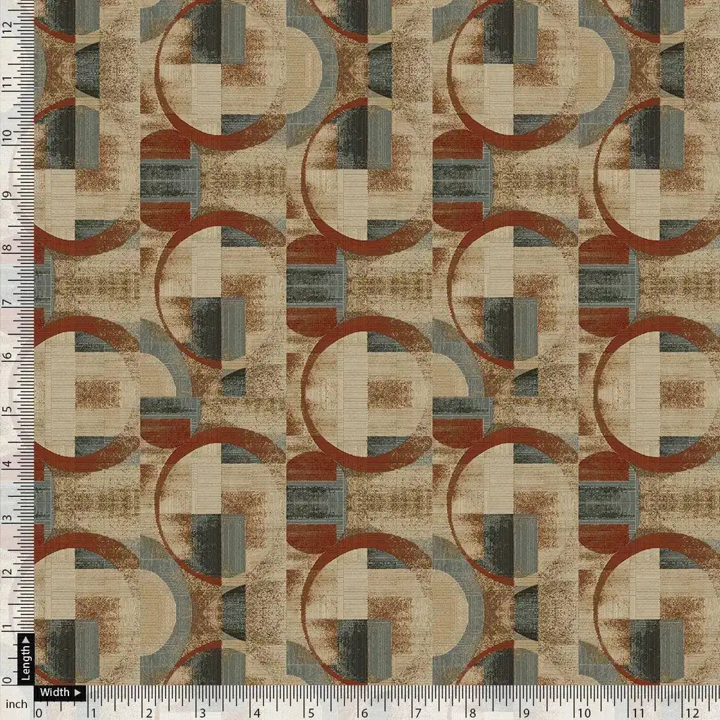 Dusty Looked Brown Abstract Motif  Digital Printed Fabric - Tusser Silk – ts 0 ta05685 110 dusty looked brown abstract motif digital printed fabric tusser silk 4