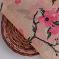 Cherry Red Flower With Branch Digital Printed Fabric  - Tusser Silk – ts 0 ta07197p2 110 cherry red flower with branch digital printed fabric tusser silk 2