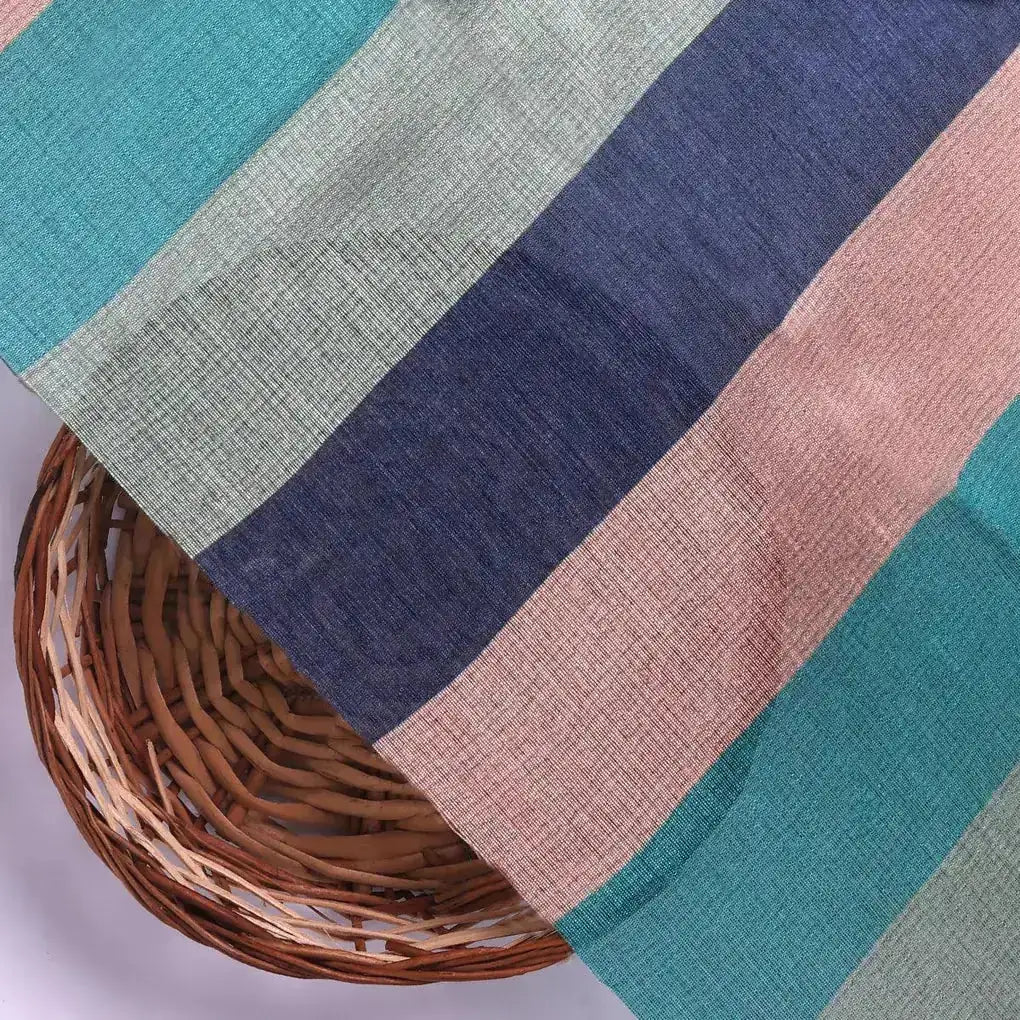 Subtle Colour Stripes Digital Printed Fabric - Tusser Silk – ts 0 ta07534 110 subtle colour stripes digital printed fabric tusser silk 2