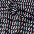 Stylized Leaf Motif Allover Digital Printed Fabric - Tusser Silk – ts 0 ta07535 110 stylized leaf motif allover digital printed fabric tusser silk 3
