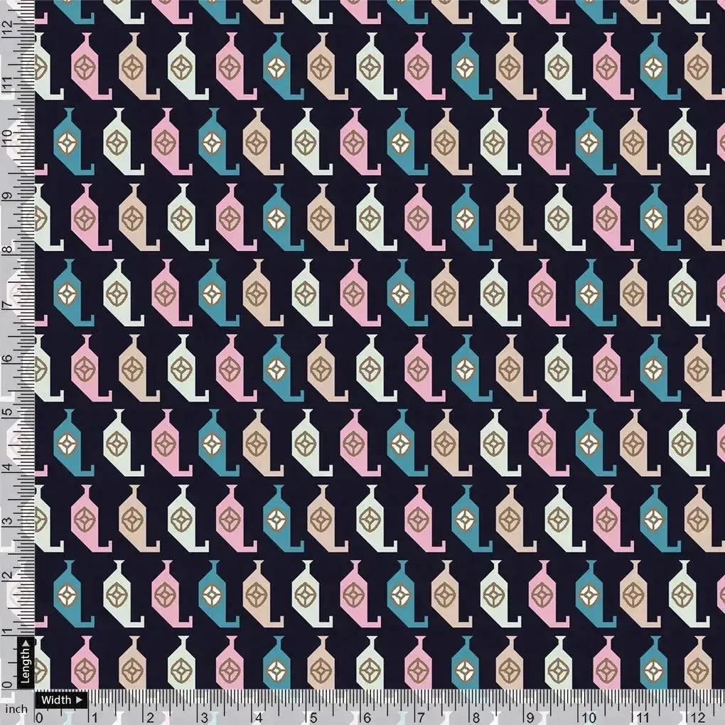 Stylized Leaf Motif Allover Digital Printed Fabric - Tusser Silk – ts 0 ta07535 110 stylized leaf motif allover digital printed fabric tusser silk 4